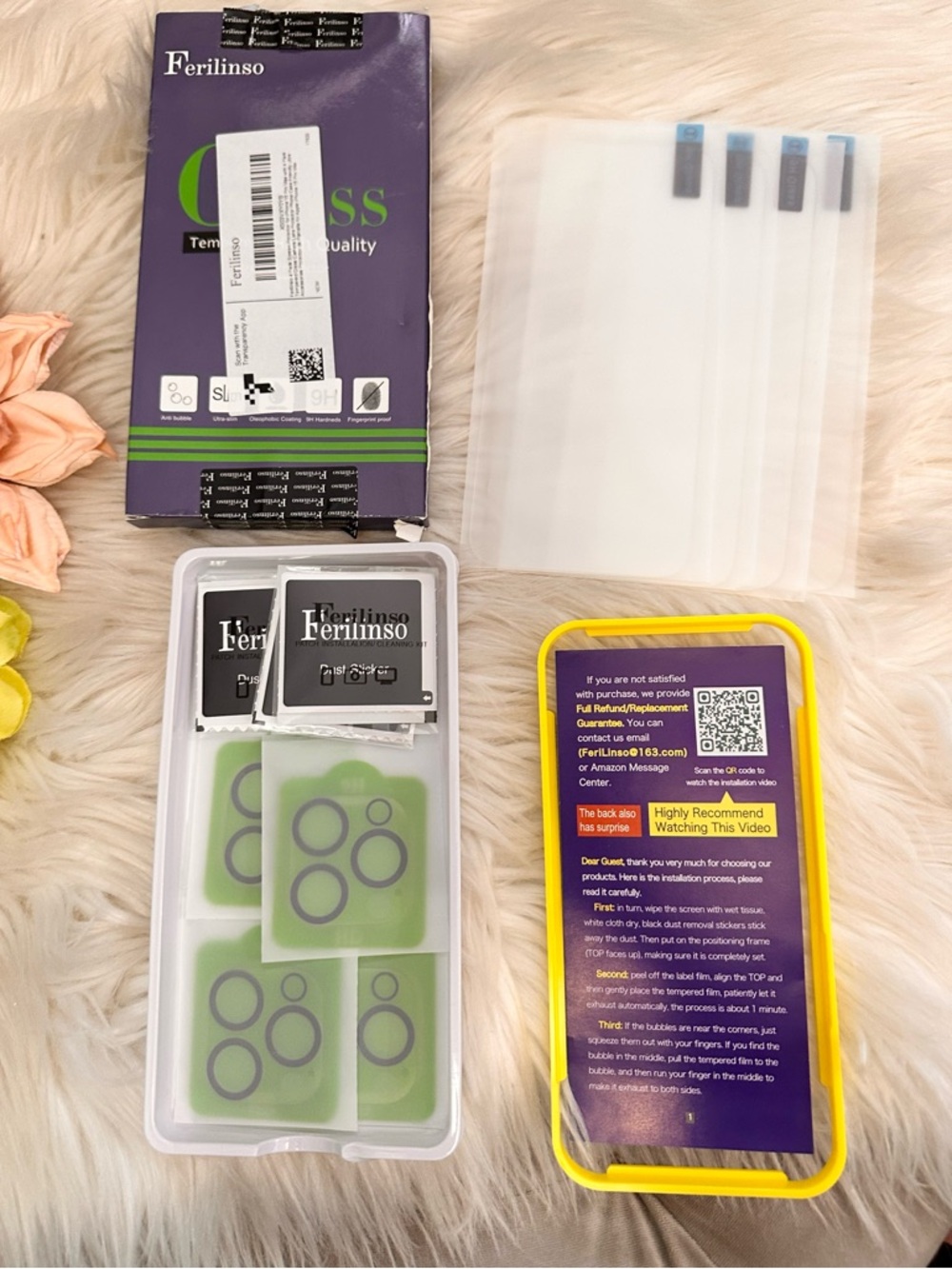iPhone 15 PRO MAX 4 pack Screen Protector Kit NEW!